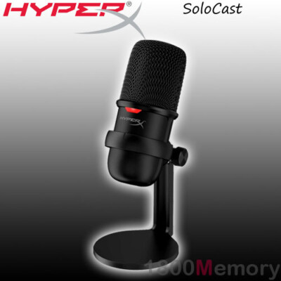 HyperX SoloCast USB C Condenser Microphone Stand Mount Mic Black