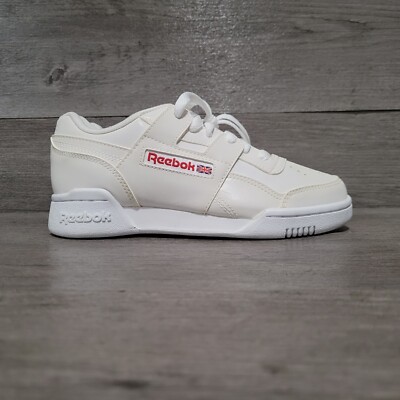 Reebok Classic White Workout Plus Size 3.5y dv7238 reflective