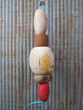 5 Old Fish Net Floats 23 Inches Long Fishing Buoys Bouys Tiki Hut Bar  -(SF693)