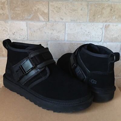 UGG NEUMEL SNAPBACK BLACK CHUKKA SUEDE ANKLE SHOES BOOTS  display picture 1