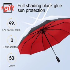 Strong Windproof Stick Compact Umbrella for Rain, One-Click Automatic Open and C