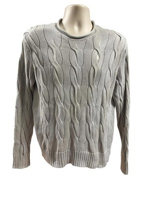 Ralph Lauren Cable Knit Sweater   Grey   Men s Small(BOX2)