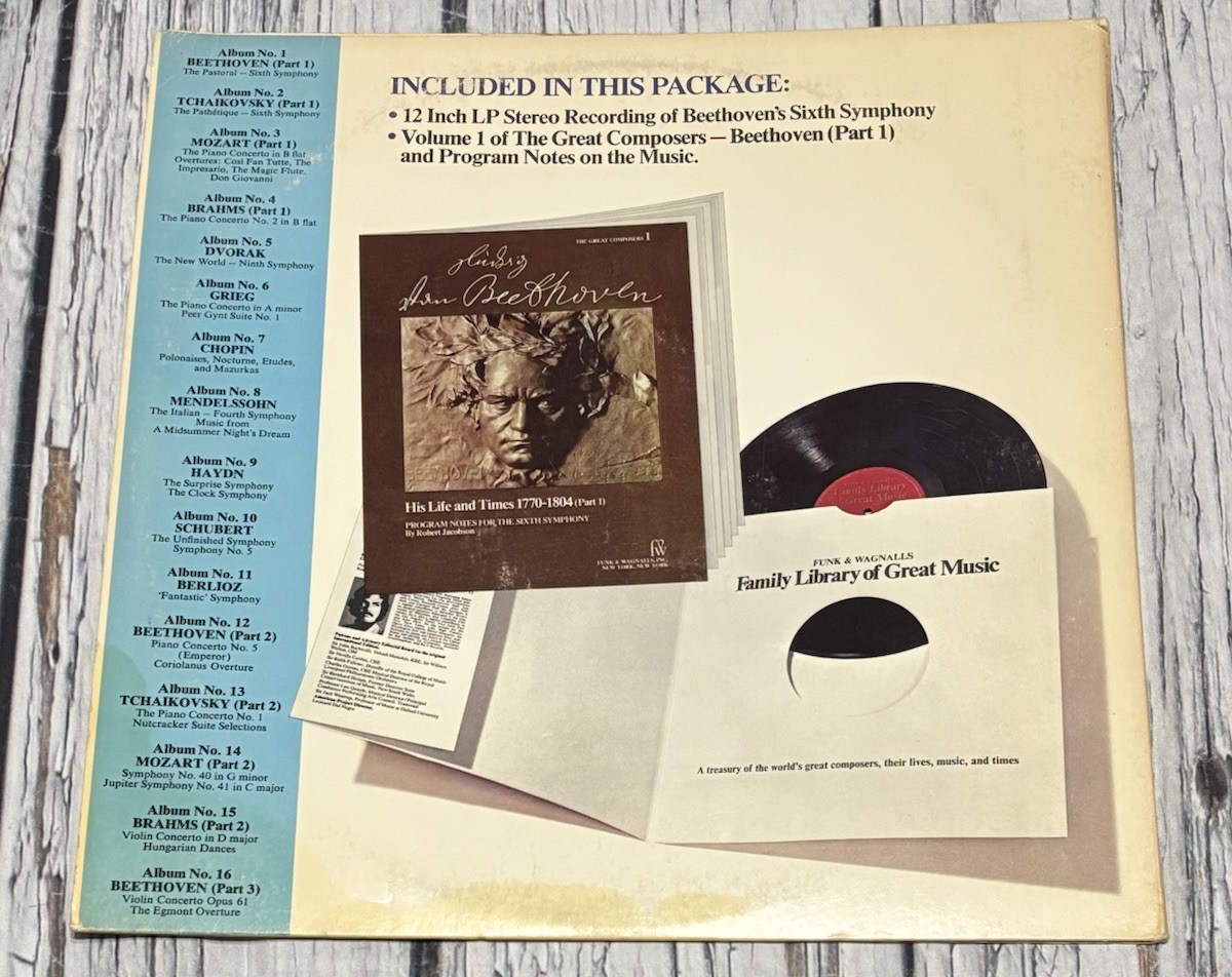 Funk & Wagnalls Family Library of Great Music Album 1 Beethoven LP