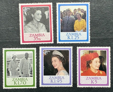 1986 Zambia Queen Elizabeth 60th Birthday Omnibus MNH ES8#24