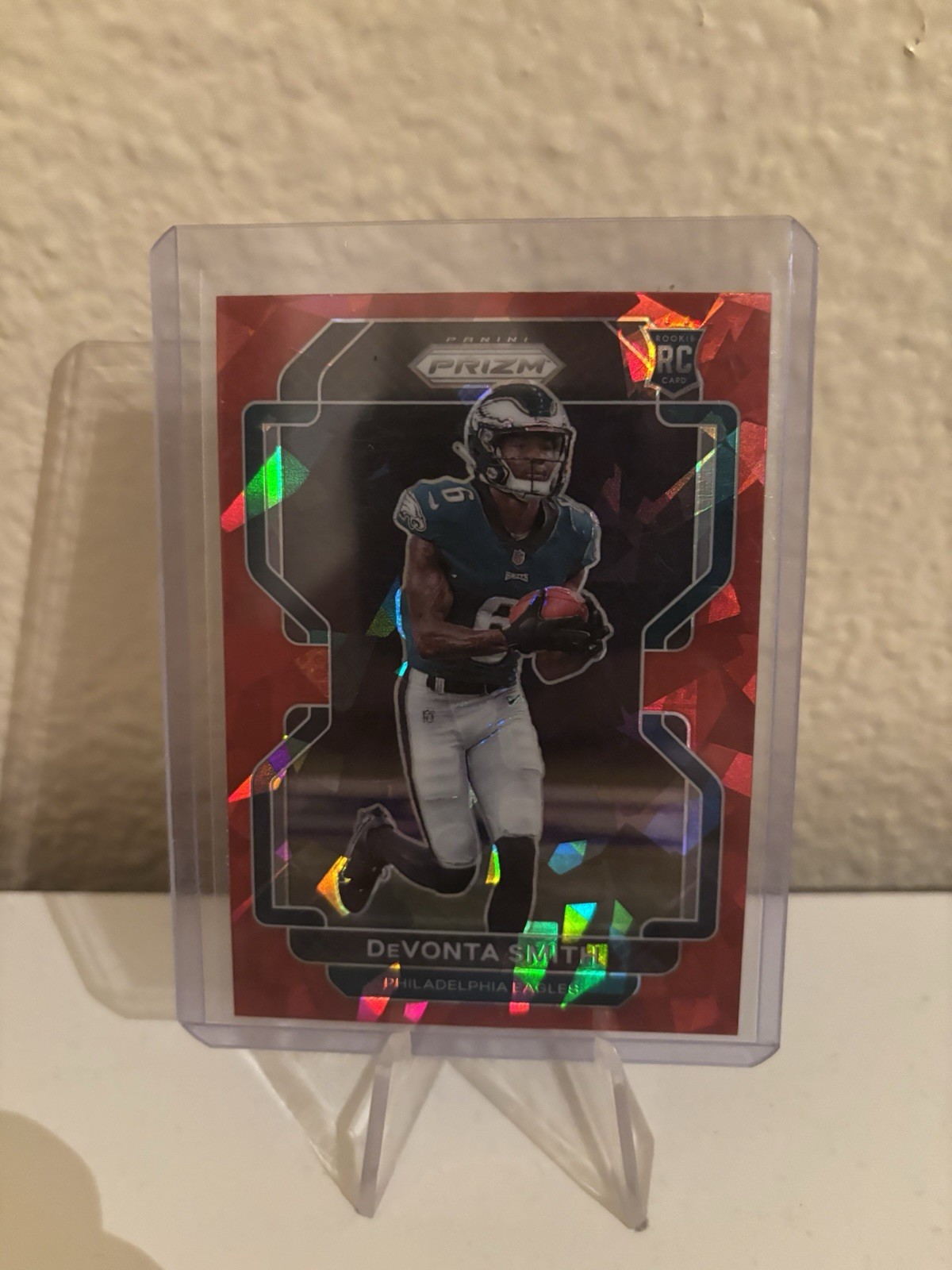 2021 Panini Prizm - Rookie Devonta Smith #335 Red Ice Prizm (RC)