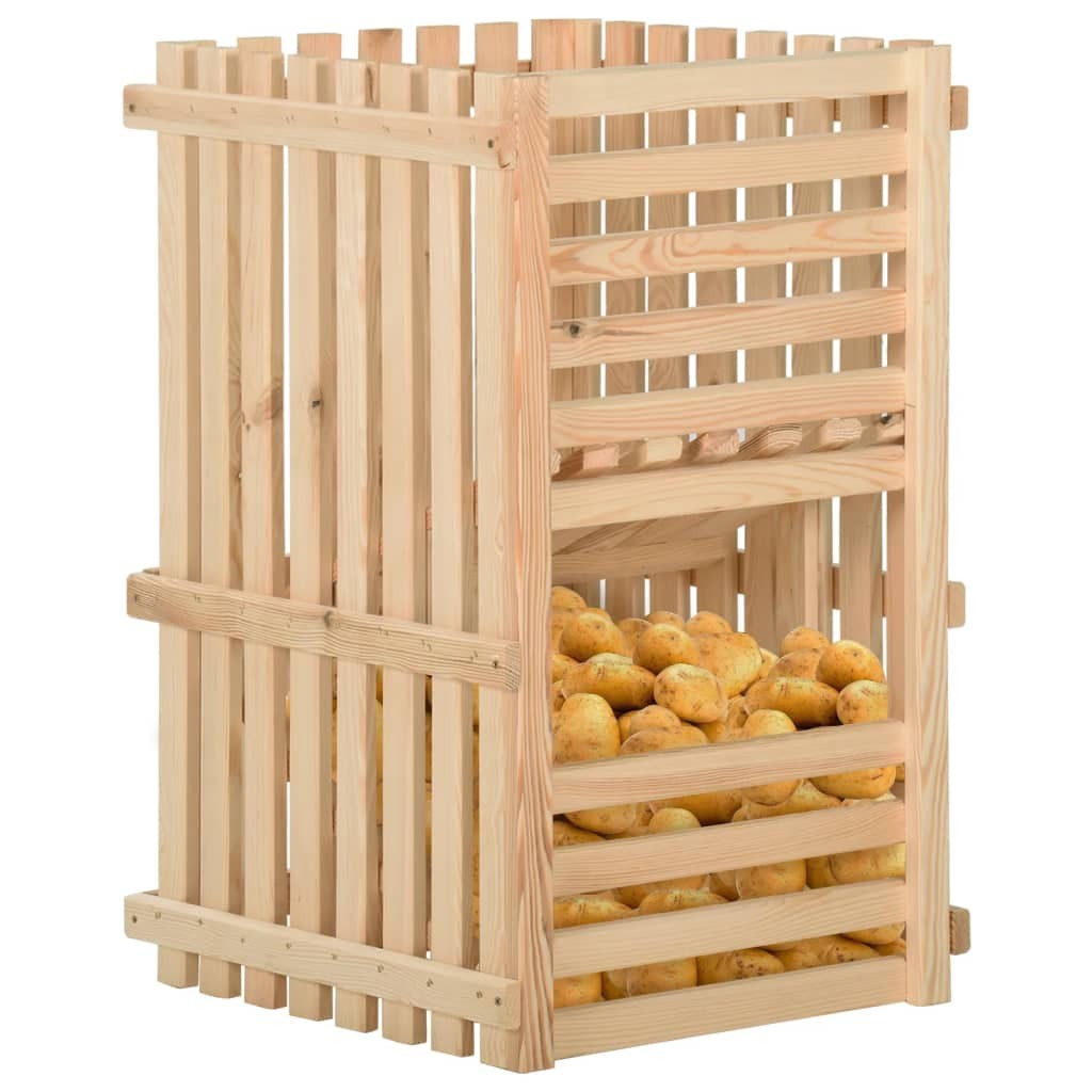Cassetta Porta Patate  50x50x80 cm in Legno Massello di Pino
