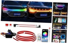 RGB Hood Light Strip with Sequential Turn Signal 79 inches Dynamic Multicolor