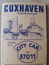 Cuxhaven - kleiner Stadtplan mit Werbung aus den 60er Jahren