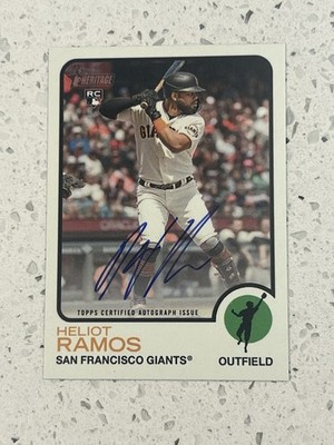 2022 Heritage San Francisco Giants  Heliot Ramos RC Real One Auto