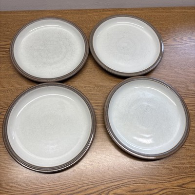 Denby Greystone Stoneware Handcrafted England 8-3/4  Salad Plate Set Of 4