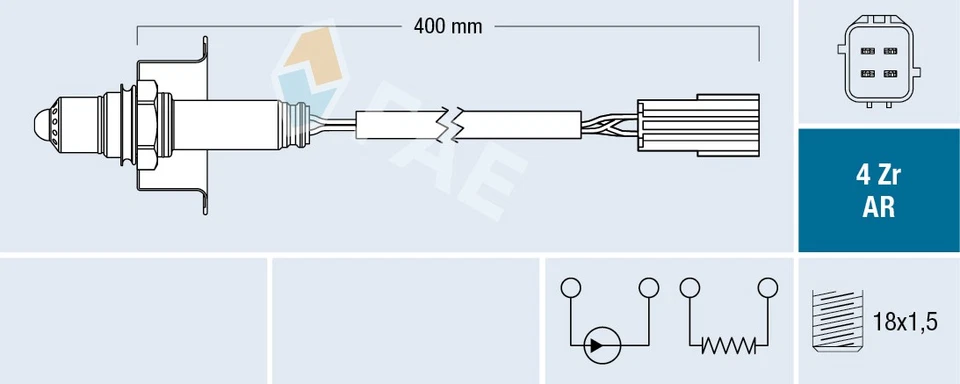Lambda Sensor 75613 for Nissan Navara/NP300/Platform/Chassis PATHFINDER/III 2.5L  - Image 2 of 4