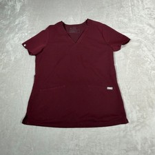 Figs Shirt Womens Small Red Catarina Scrub Top Technical Collection Medical