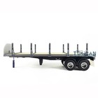 US Stock 1/14 Scale 2Axle RC Tractor Flat Bed Lorry Trailer Post Chain 140406 — photo 3