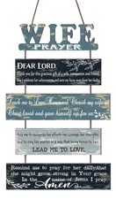 Prayer for Wife Rustic Wall Sign with 5pcs Panels Strung Together - Christian...