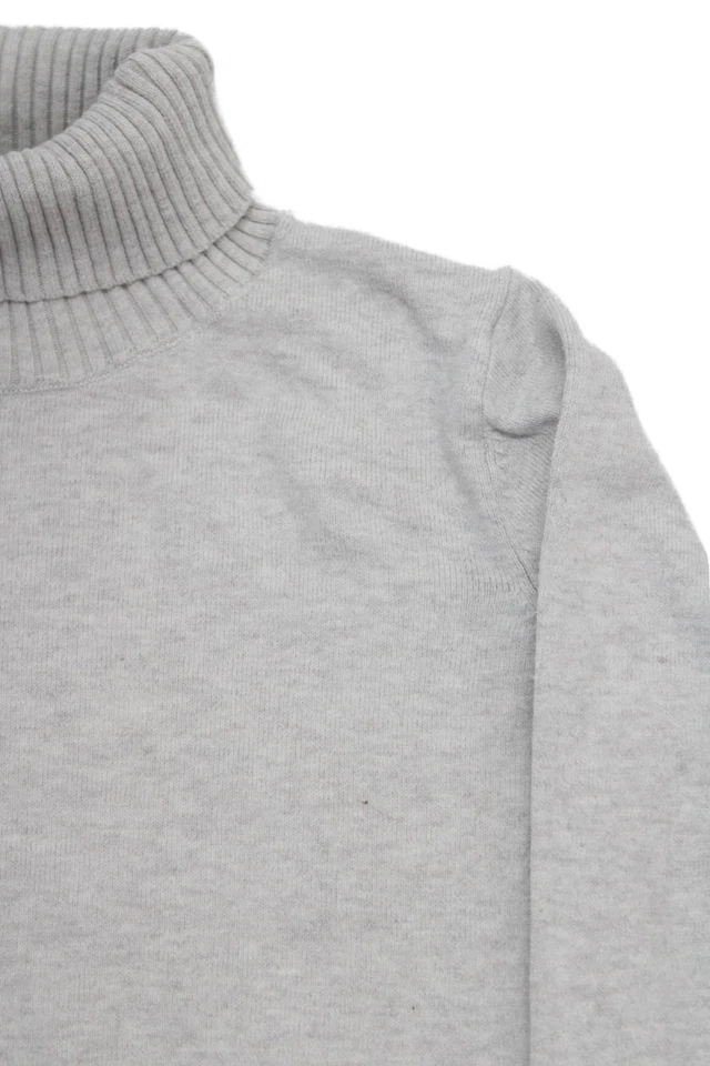 Mayoral Girls Turtleneck Long Sleeve Rib Knit Top Gray Size 07 - Image 3 of 4