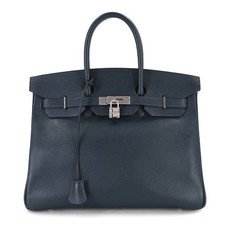 Borsa a mano HERMES Birkin 35 Couchevel Epsom Navy 90315043