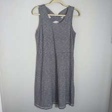 Talbots Hello Saturday Sleeveless Midi Dress-Black White Stripes-Casual-Medium