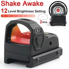 Mini RMR 2 MOA Red Dot Sight Reflex Shake Awake Optic Scope w/20mm Picatinny