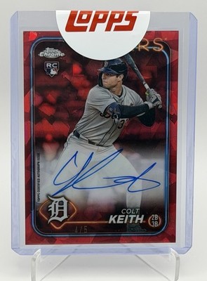 2024 Topps Chrome Update Sapphire Series Colt Keith /5 RED Refractor AUTO RC  
