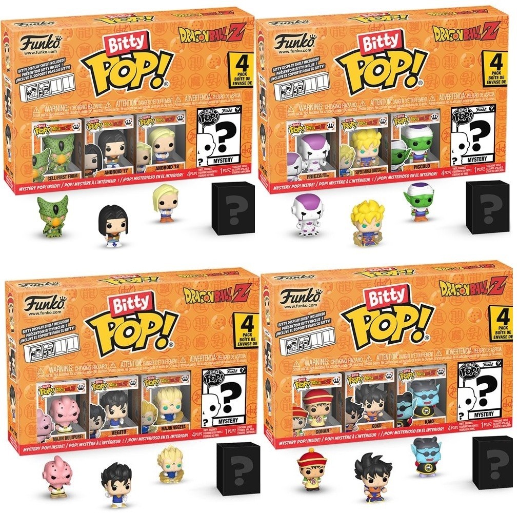 Funko Bitty POP!  Dragon Ball Z - 4pks - Assorted - You Choose!