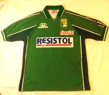 Vintage 90s Esmir Leon In Stadium Soccer Jersey Sz40-L Resistol/Coca-Cola(Logos)