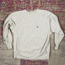 Vintage 80s 90s Champion Grey Reverse Weave Sweatshirt Medium Vtg