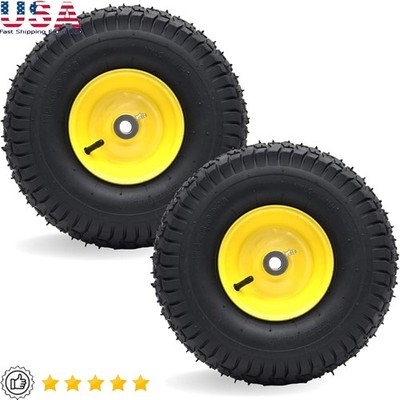 Lawn Mower Tire & Wheel Assemblies Compatible W/ John Deere Tractors 4-Ply Tread