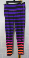 Athleta Yoga Multicolor Stripe Leggings Polyester/Spandex Woman's Pants S