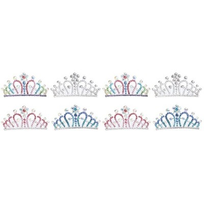  8 stücke Neuheit Tiara Sparkle Crystal Strass Exquisite Tiara Haarkamm Haar Pin