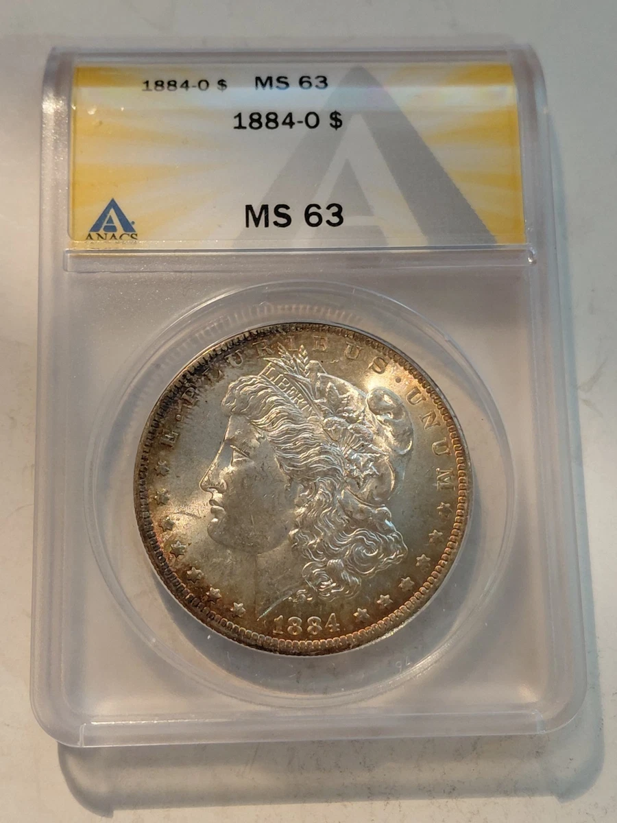 1884年 MORGAN SILVER DOLLAR アメリカPCGS MS63 1884-o-morgan-dollar-ms-63-