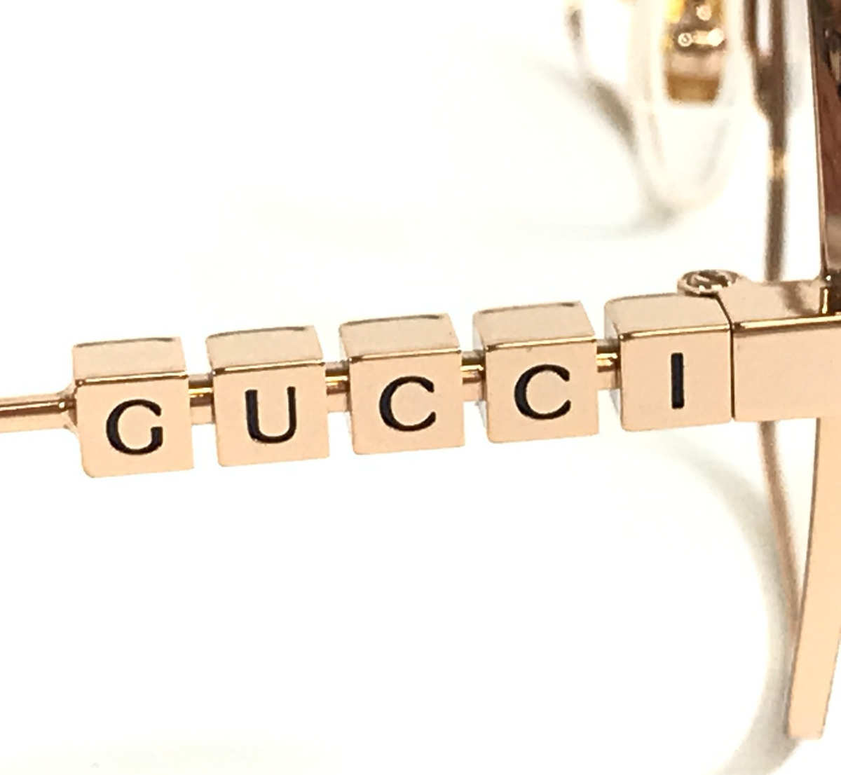 GUCCI ゴールド Gucci Eyeglasses Frames GG1434O 002 Shiny Gold Square Wire Rim 55