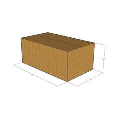 20 24x14x10 Kraft Brown Corrugated Shipping Boxes 32 ECT Single-Wall New
