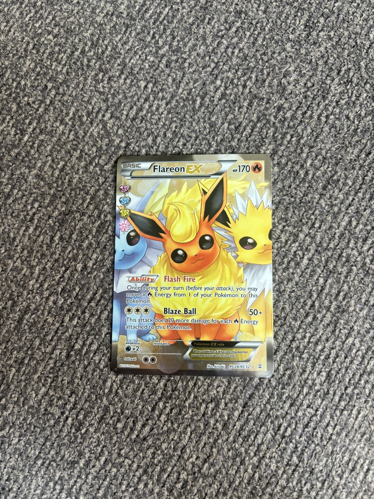 Full Art Flareon EX #RC28 Pokemon Card Mint