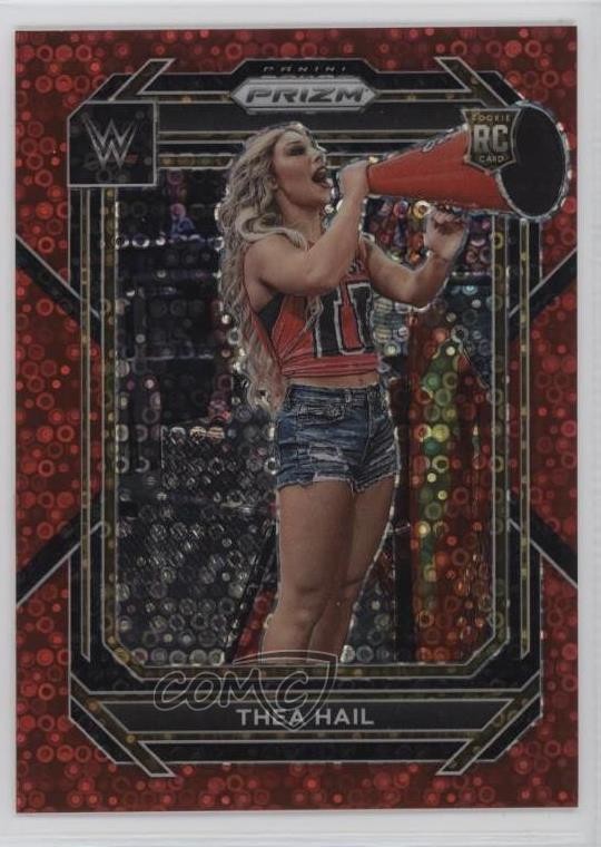 2023 Panini Prizm WWE Under Card Red Prizm 22/99 Thea Hail #122 6t7