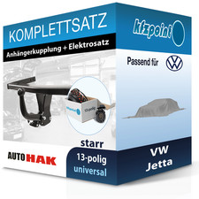 AUTO HAK Anhängekupplung starr und TOWTEC E-Satz 13polig für VW Jetta 84- neu