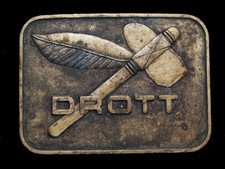 ND15138 VINTAGE 1970s  DROTT  HEAVY MACHINERY COMPANY BELT BUCKLE