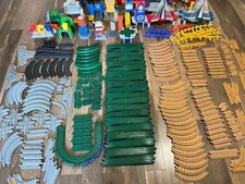 MASSIVE Fisher Price GeoTrax Trains, Tracks, Buildings, Bridges, citizens, etc.