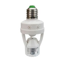 E26/E27 Motion Sensor Light Socket Adapter - Easy Install for Indoor Lighting