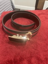 GUCCI belt Red Green  leather Men  s , Belt Measures 44  