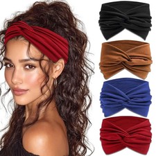 10pcs Women Non-Slip Headbands,Fashion Sports Headband,Soft Fabric Elastic Headb
