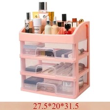 4-Layer Plastic Makeup Organizer with Drawers Cosmetic Storage Box for Vanity