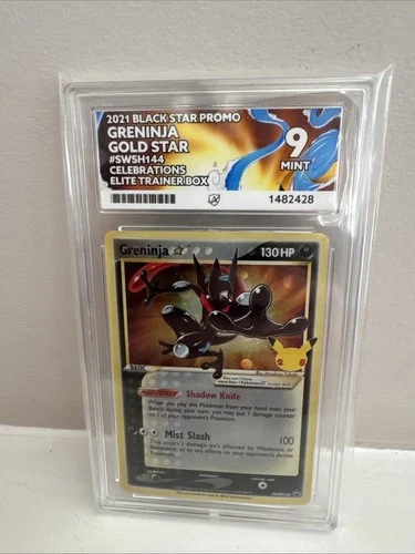 Pokémon TCG Greninja Goldstar SWSH144 Celebrations Promo Card ACE 9 Mint Holo