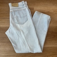 Vintage Lee Union Made USA Light Wash Straight Leg Denim 80s-90s Mens 32x30