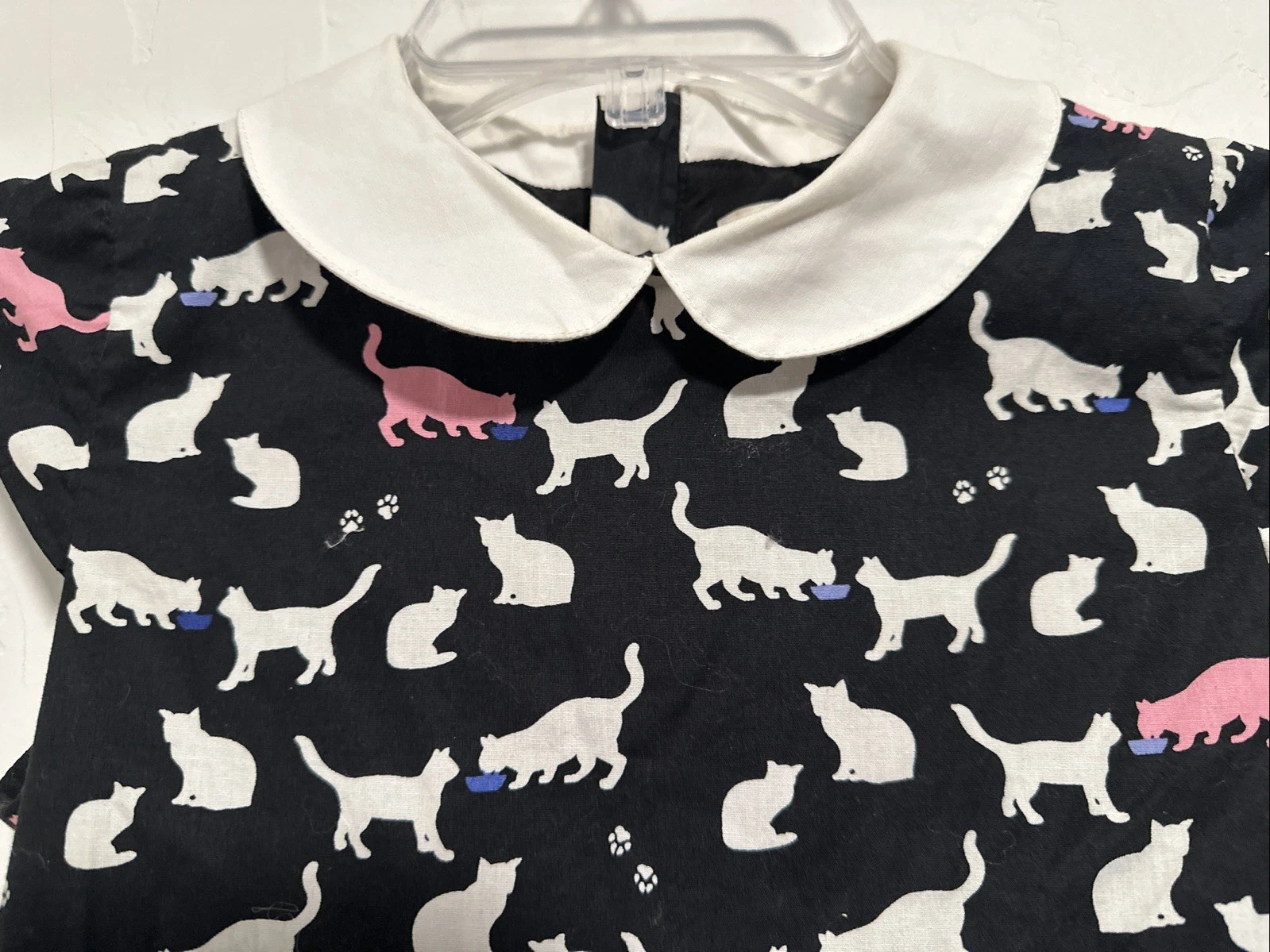 Vestito Kate Spade New York bambina Kimberly stampa gatto scollato bambina taglia 7