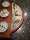 Vtg Wood Springfield Weather Station Barometer Thermometer Humidity Deer Design — photo 5