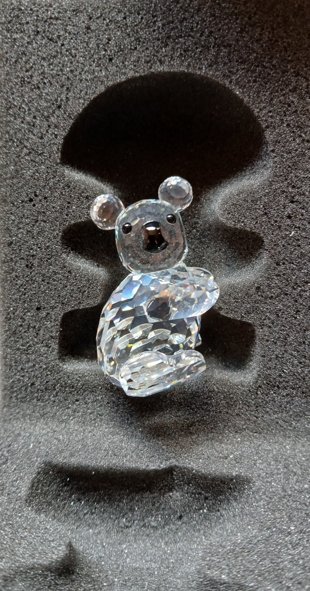 Swarovski Silver Crystal Kangaroo With Baby Joey 181756 Retired