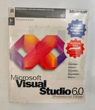 Microsoft Visual Studio 6.0 Professional Edition Sealed Slighlty Crushed