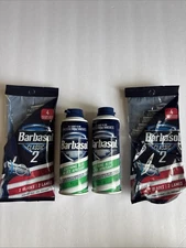 Barbasol Original Soothing Aloe Shaving Cream 5.Oz (Pack of 2 With 8 Razors )
