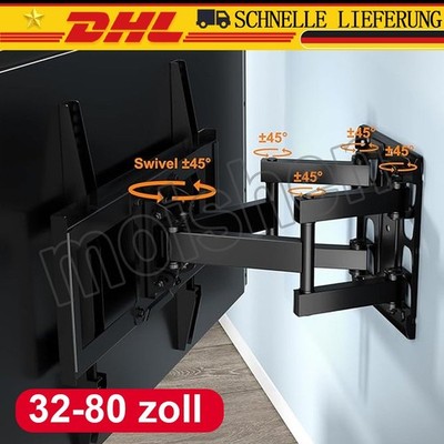 TV-Wandhalterung 32-80 Zoll Bildschirm Fernsehhalter schwenkbar neigbar