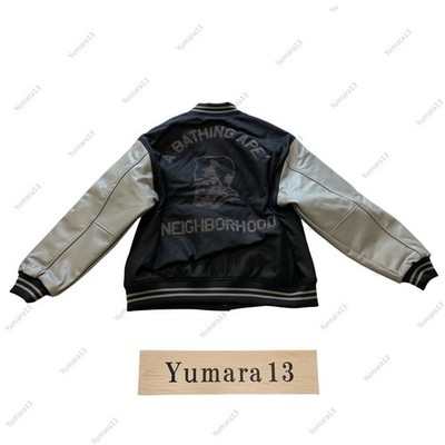 A Bathing Ape X Neighborhood Varsity Jacket Nh Ver Black | eBay